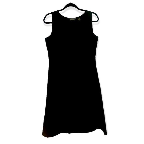 Eddie Bauer Dresses & Skirts - Eddie Bauer Black Sleeveless V-neck Linen Dress sz 8